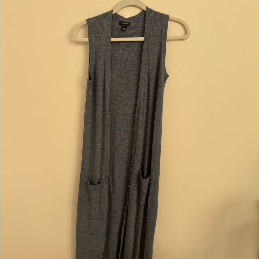 Halogen Gray Knit Vest Top